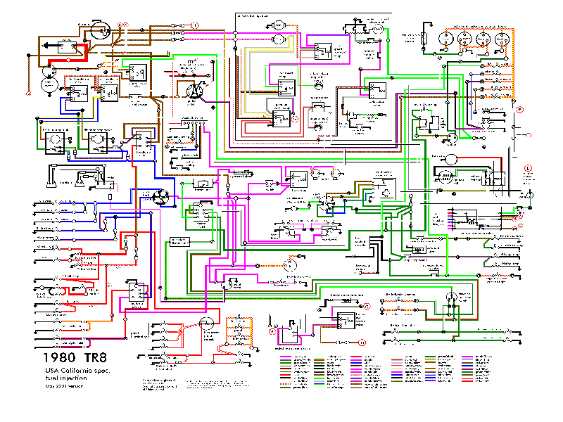 Wedgeparts: Wiring Diagrams Triumph TR7 parts, TR8 parts, Rover SD1 parts